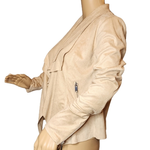 Carmen faux suede waterfall open front cardigan jacket - Picture 11 of 17